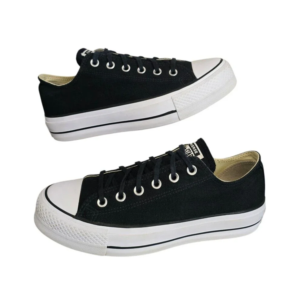 Converse Chuck Taylor All Star Lift Platform Sneakers Womens Size 9 Black Shoes